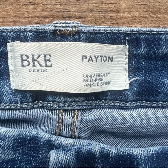 BKE Womens Payton Universal Fit Mid-Rise Ankle Skinny Jeans Distressed Sz  29x27 - Picture 6 of 9